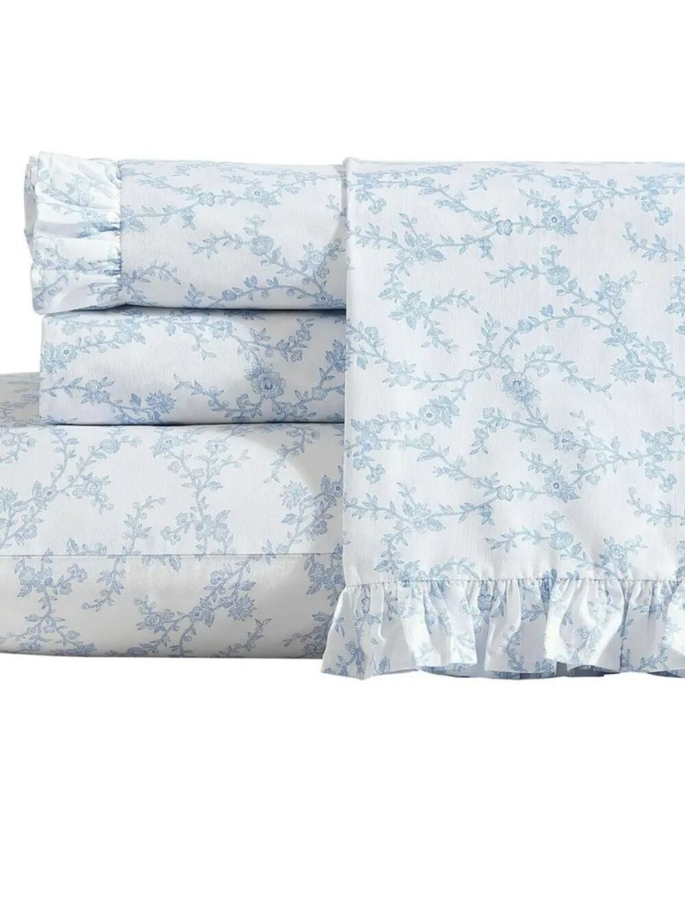 Laura Ashley Cottage Blue Victoria Pillowcase Set